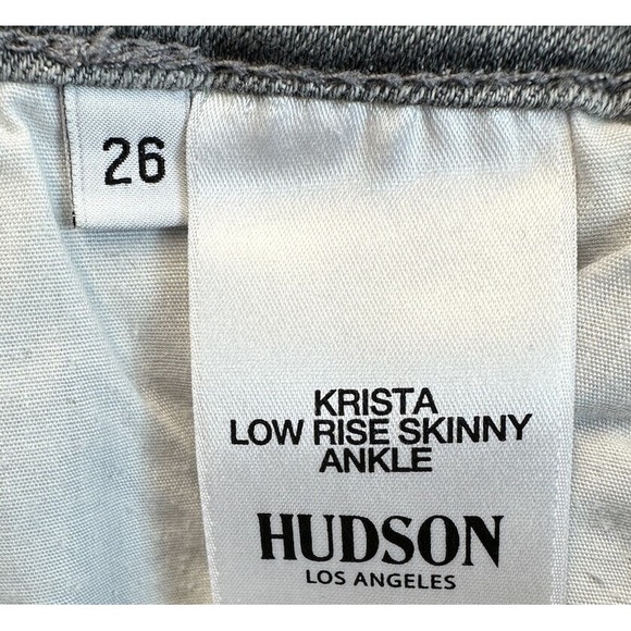 Hudson Jeans Women's Size 26 Krista Low Rise Skinny Ankle Gray Denim - Picture 8 of 9
